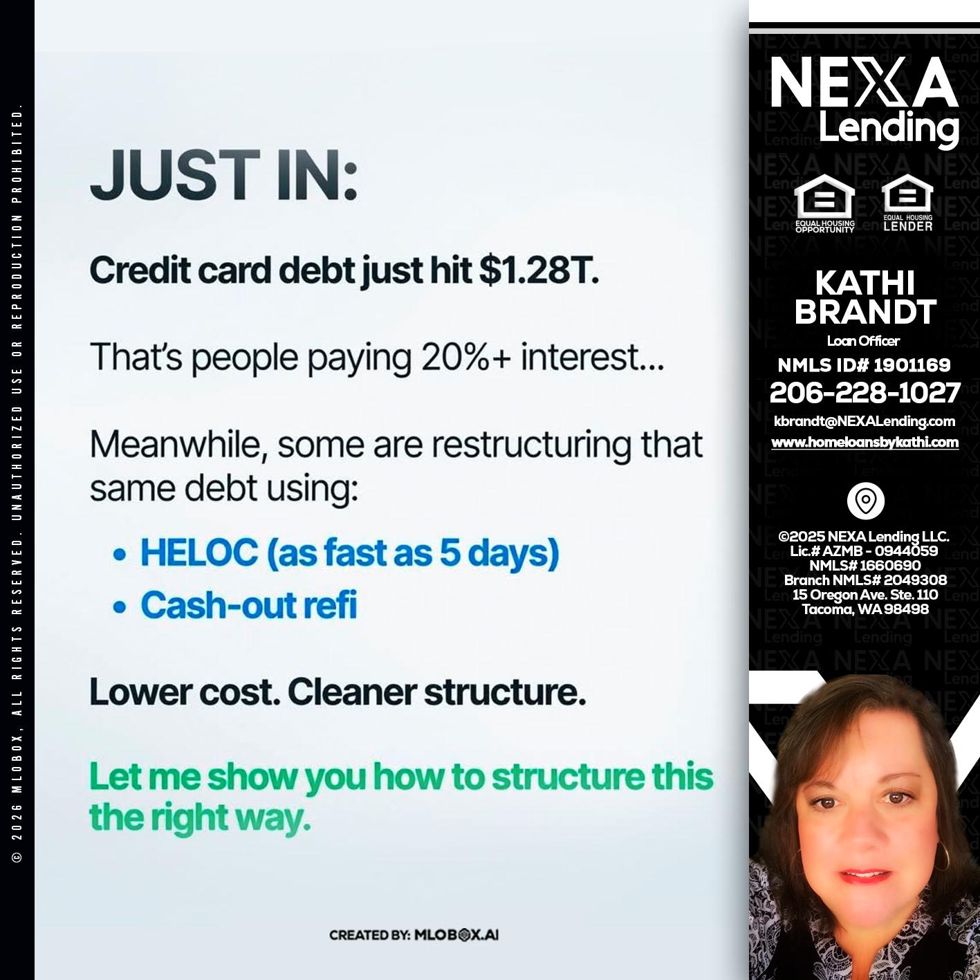 JUST IN - Kathi Brandt -Mortgage Loan Originator