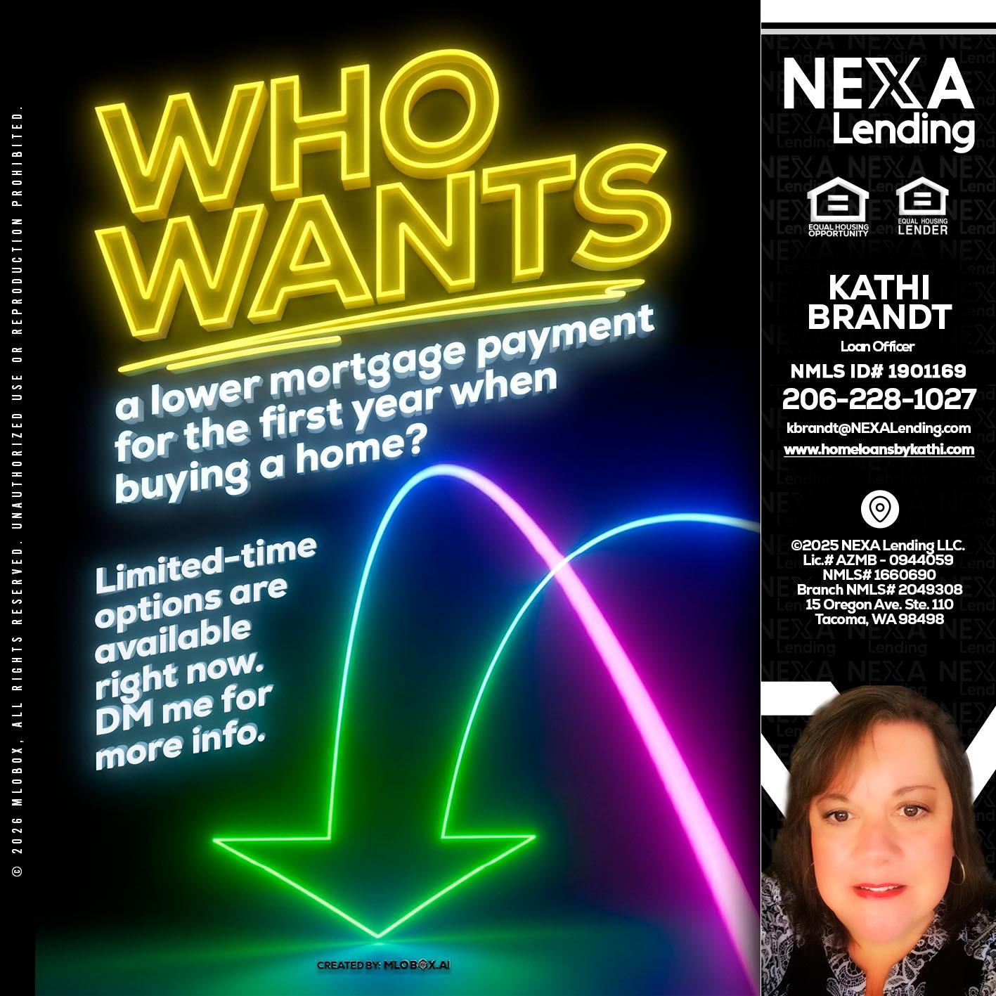 WHO WANTS - Kathi Brandt -Mortgage Loan Originator