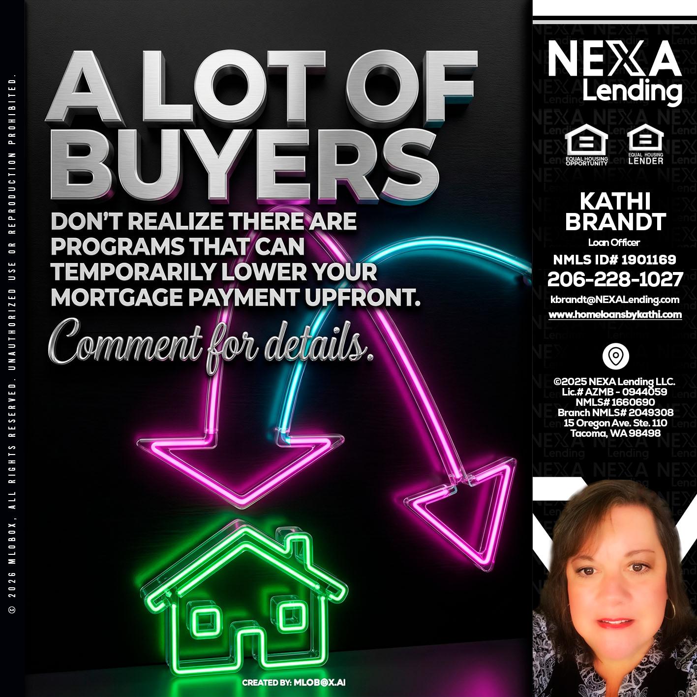 A LOT OF BUYERS - Kathi Brandt -Mortgage Loan Originator
