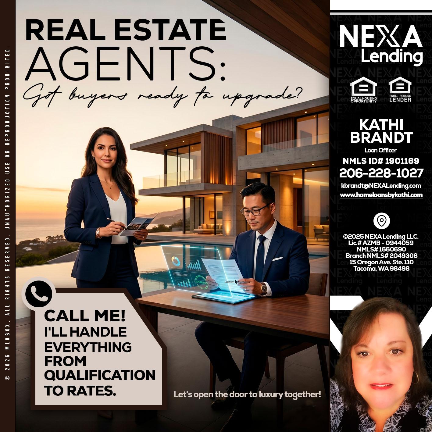 REAL ESTATE AGENTS - Kathi Brandt -Mortgage Loan Originator