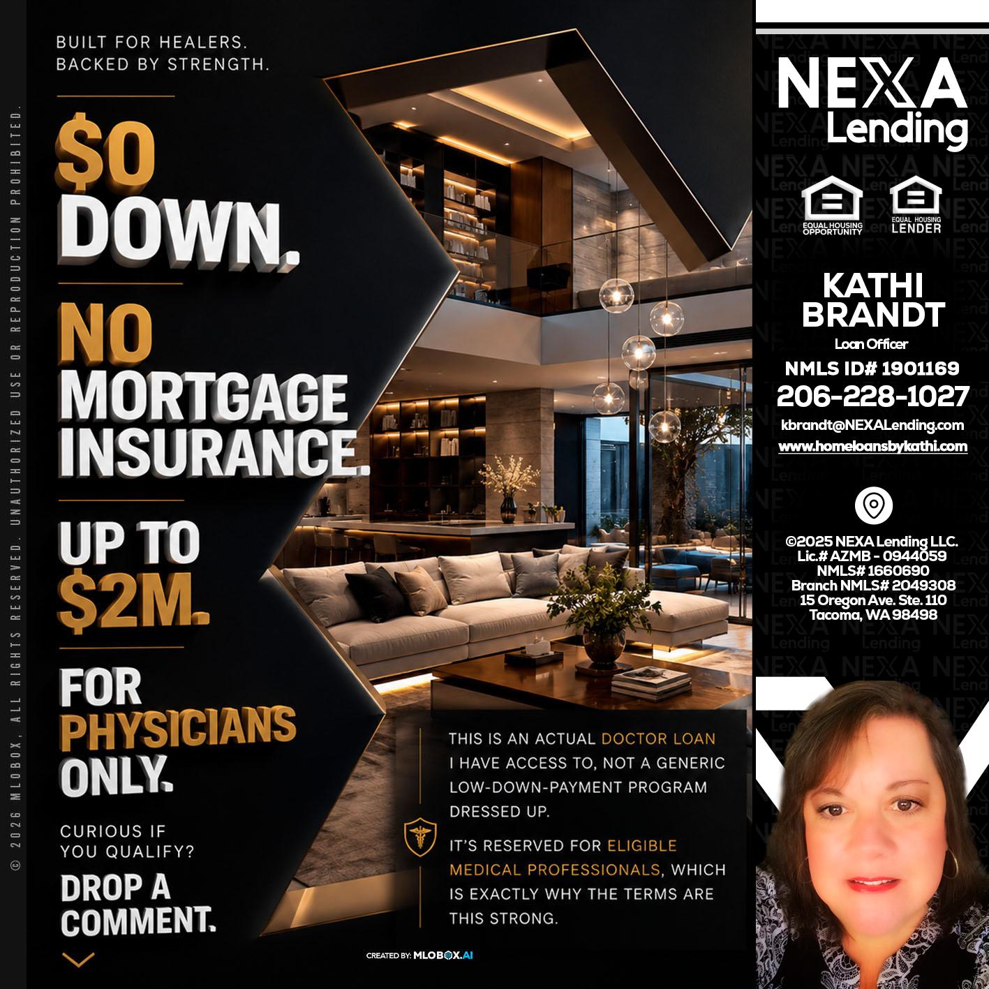 $0 DOWN - Kathi Brandt -Mortgage Loan Originator