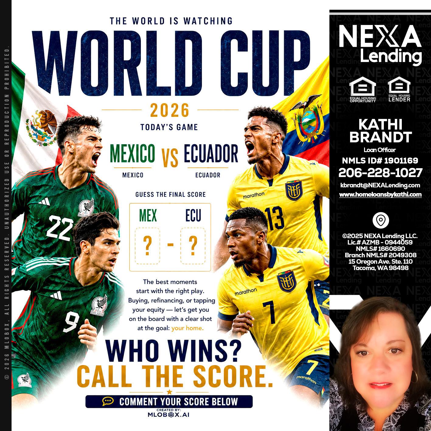 WORLD CUP 2026 - Kathi Brandt -Mortgage Loan Originator