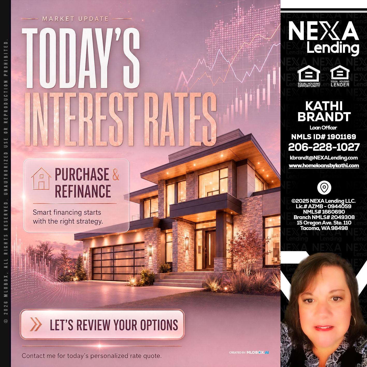 todays interest rates - Kathi Brandt -Mortgage Loan Originator