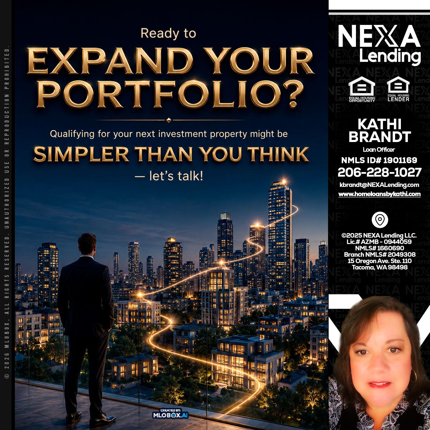 expand you portfolio - Kathi Brandt -Mortgage Loan Originator