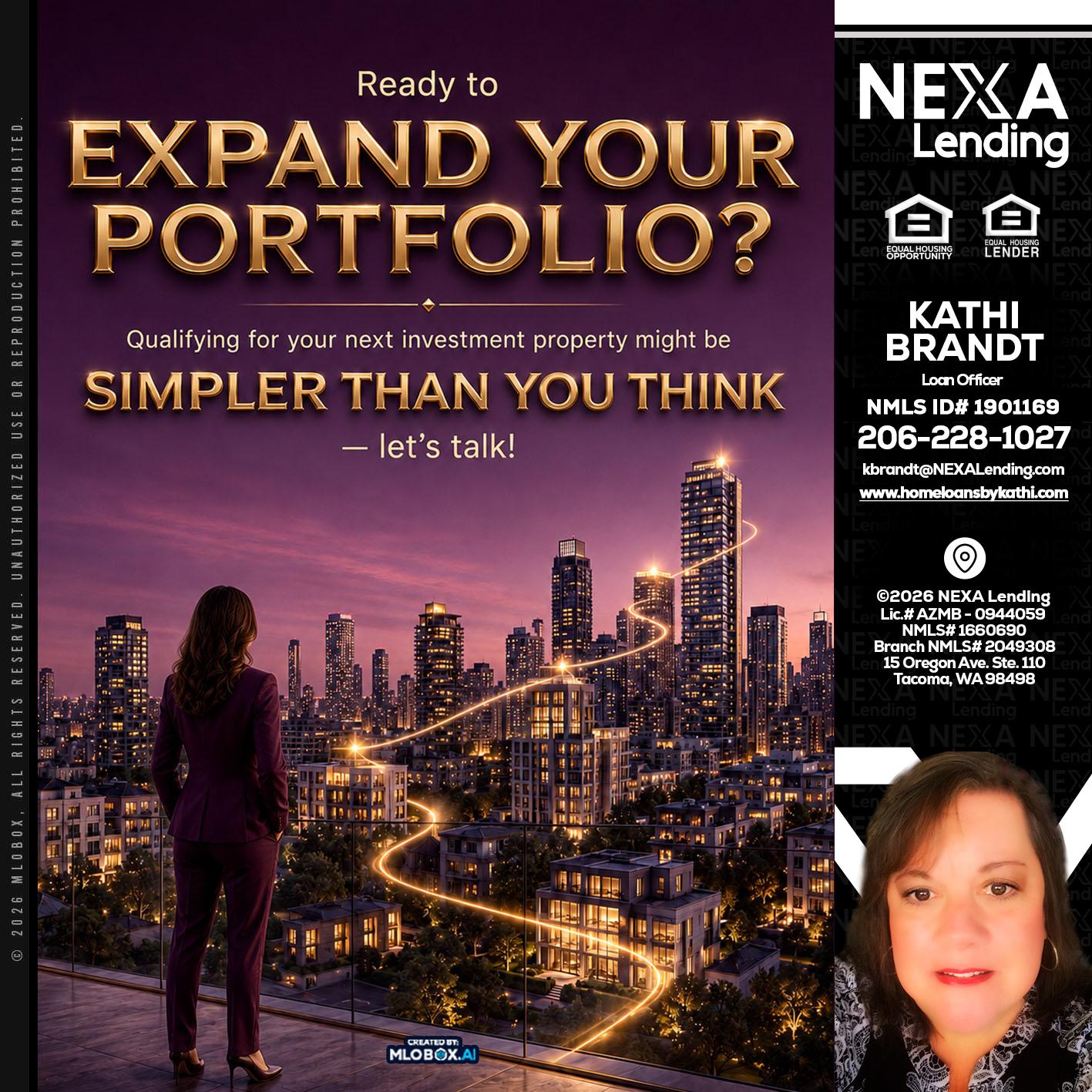 EXPAND YOUR PORTFOLIO - Kathi Brandt -Mortgage Loan Originator