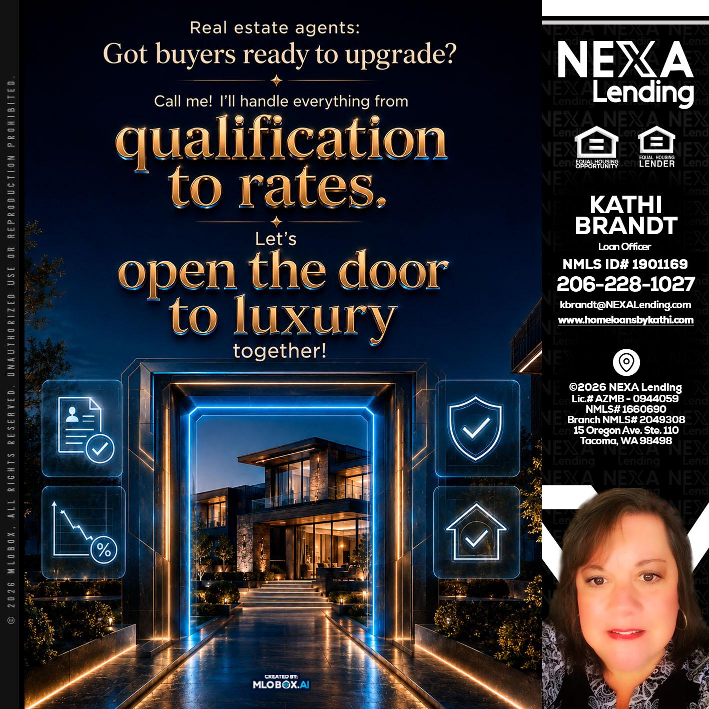 QUALIFICATION TO RATES - Kathi Brandt -Mortgage Loan Originator