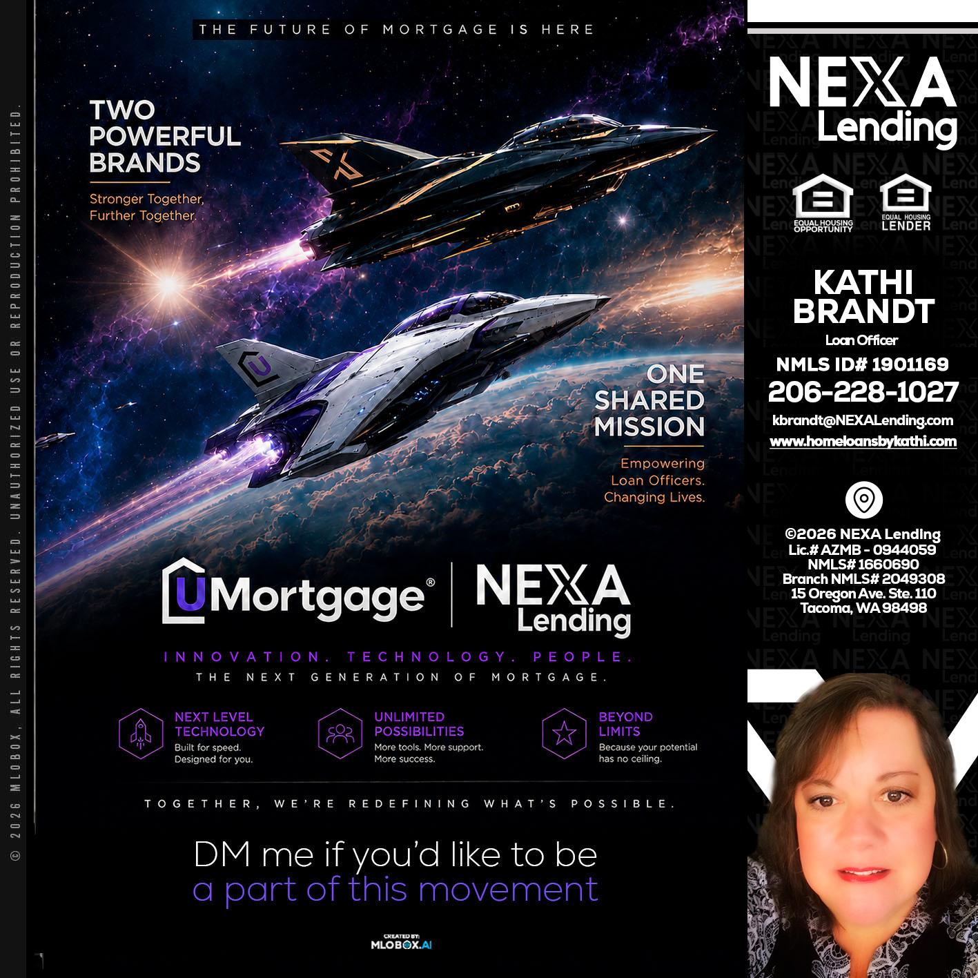 U Mortgage + NEXA lending - Kathi Brandt -Mortgage Loan Originator
