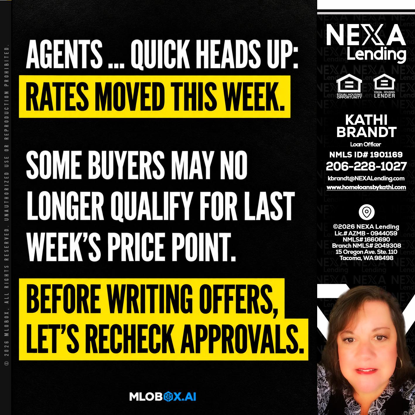 AGENTS QUICK - Kathi Brandt -Mortgage Loan Originator