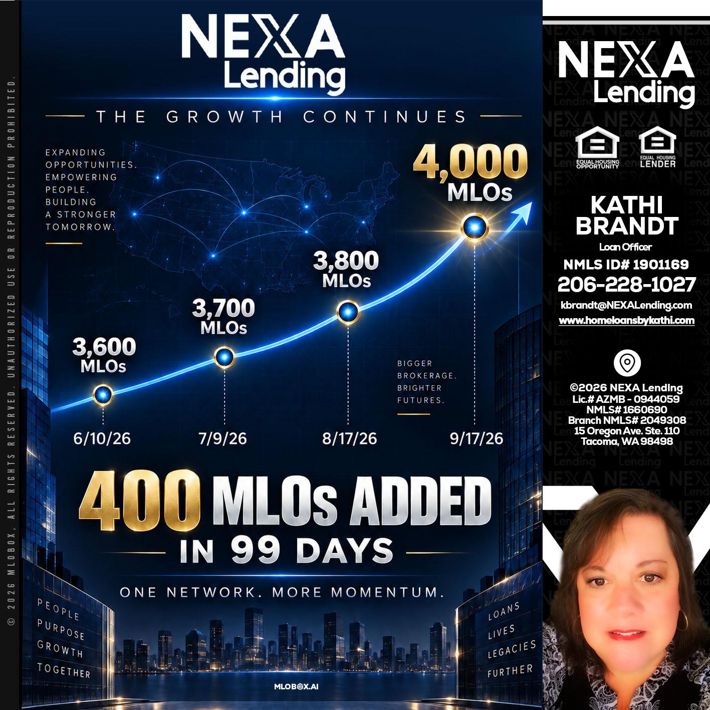 NEXA Lending 4000 MLOs - Kathi Brandt -Mortgage Loan Originator
