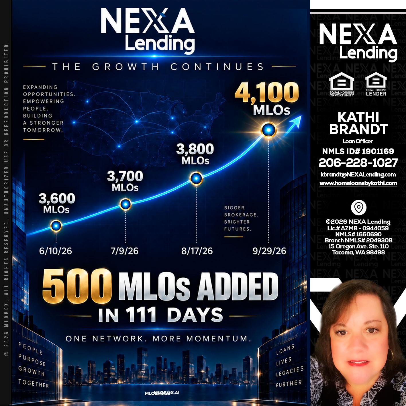 4,100 MLOs - Kathi Brandt -Mortgage Loan Originator
