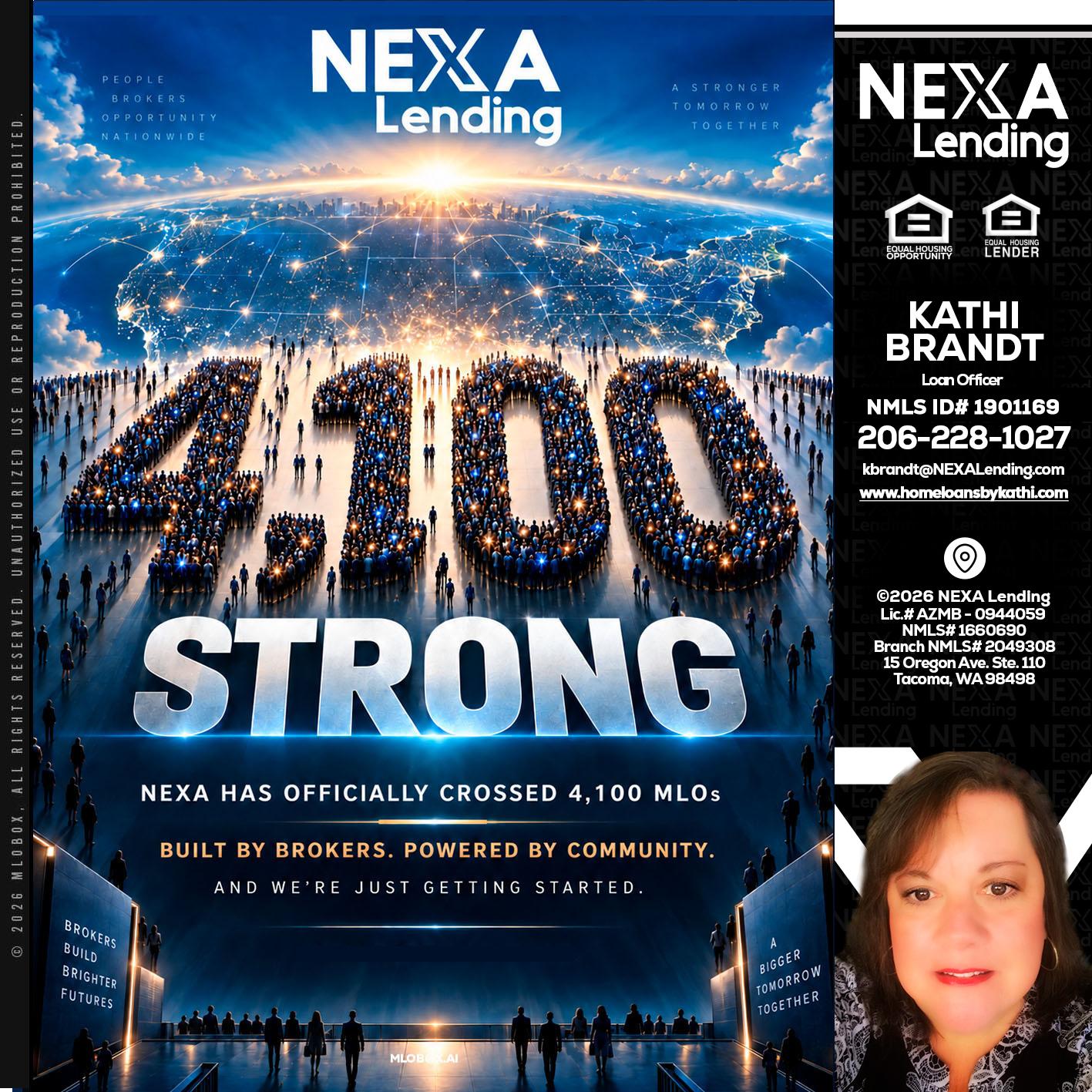4,100 MLOs - Kathi Brandt -Mortgage Loan Originator